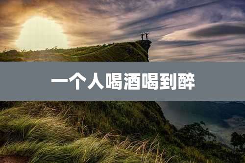 一个人喝酒喝到醉