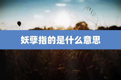 妖孽指的是什么意思