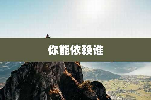 你能依赖谁