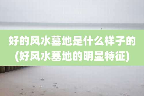 好的风水墓地是什么样子的(好风水墓地的明显特征)