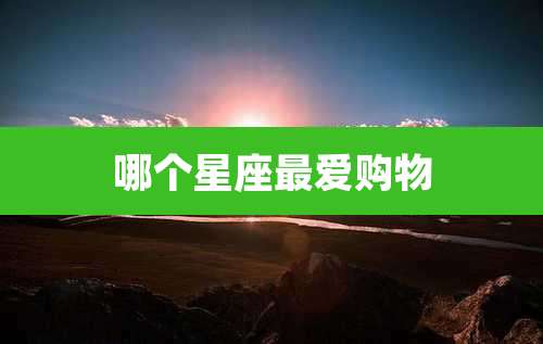 哪个星座最爱购物