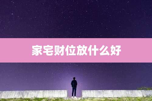 家宅财位放什么好