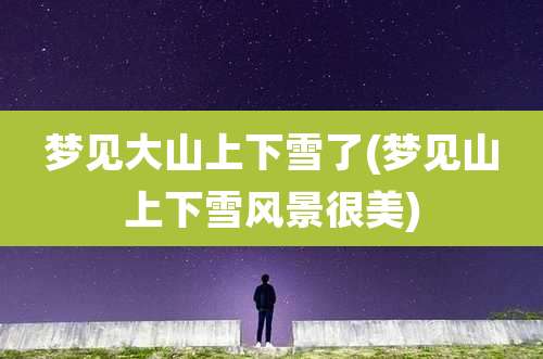 梦见大山上下雪了(梦见山上下雪风景很美)