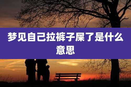 梦见自己拉裤子屎了是什么意思