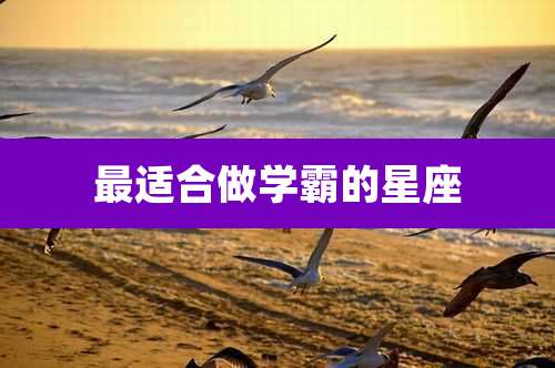 最适合做学霸的星座