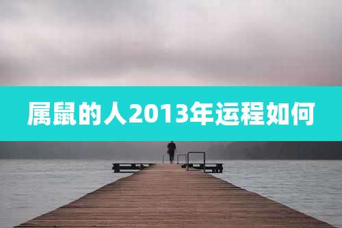 属鼠的人2013年运程如何