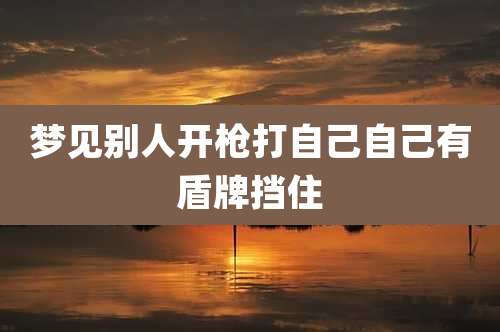 梦见别人开枪打自己自己有盾牌挡住