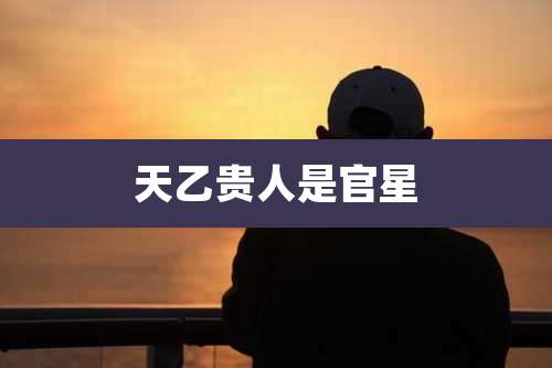 天乙贵人是官星