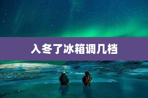 入冬了冰箱调几档
