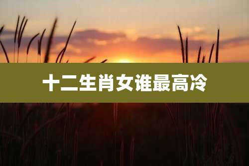 十二生肖女谁最高冷