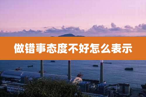 做错事态度不好怎么表示