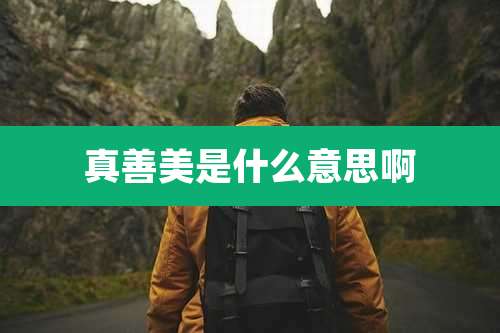 真善美是什么意思啊