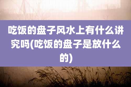 吃饭的盘子风水上有什么讲究吗(吃饭的盘子是放什么的)