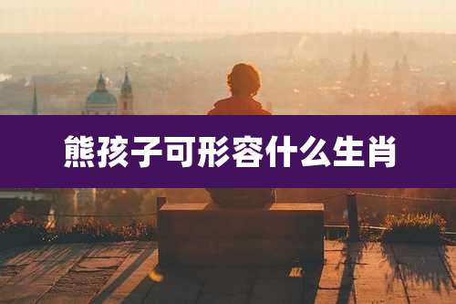 熊孩子可形容什么生肖