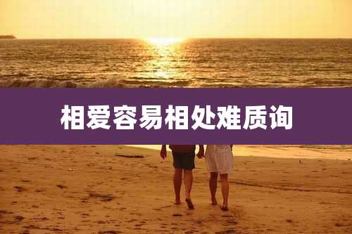 相爱容易相处难质询