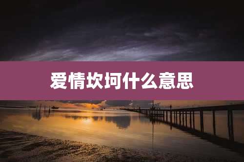 爱情坎坷什么意思