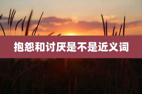 抱怨和讨厌是不是近义词