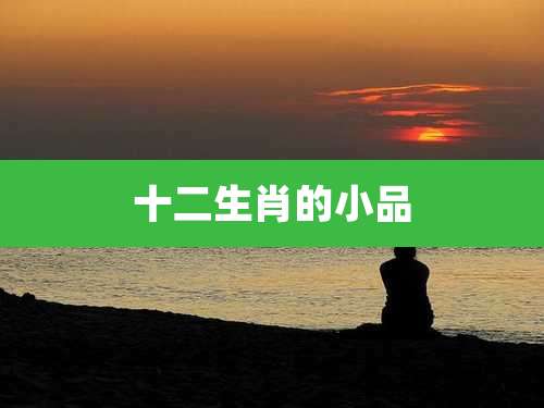 十二生肖的小品