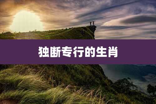 独断专行的生肖