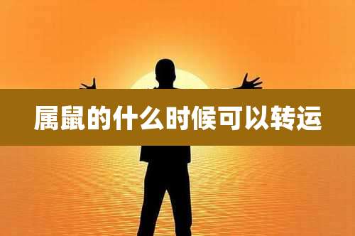 属鼠的什么时候可以转运