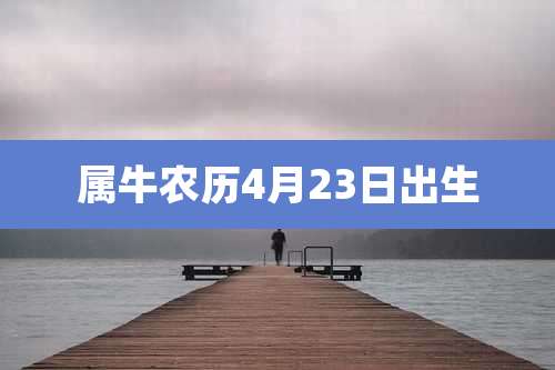 属牛农历4月23日出生