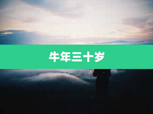 牛年三十岁