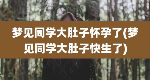 梦见同学大肚子怀孕了(梦见同学大肚子快生了)