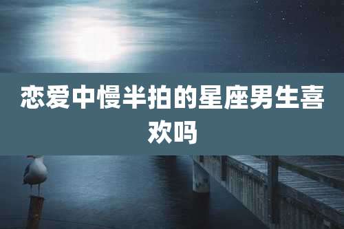 恋爱中慢半拍的星座男生喜欢吗