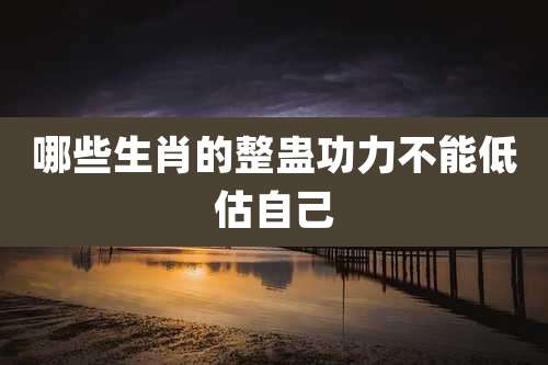 哪些生肖的整蛊功力不能低估自己