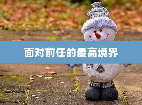 面对前任的最高境界