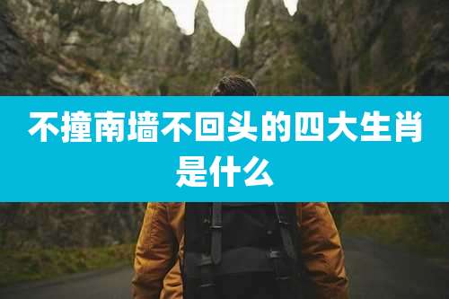 不撞南墙不回头的四大生肖是什么