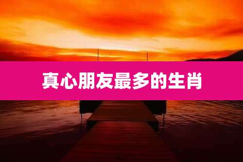 真心朋友最多的生肖