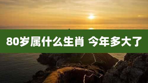 80岁属什么生肖 今年多大了