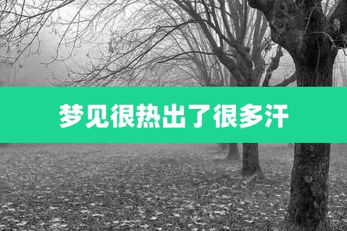 梦见很热出了很多汗