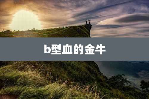 b型血的金牛