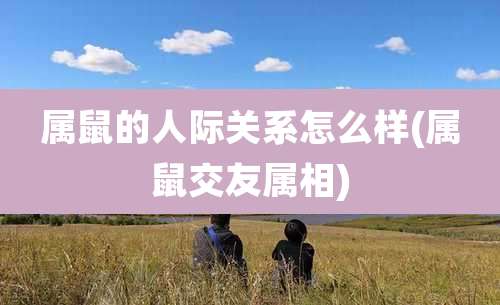 属鼠的人际关系怎么样(属鼠交友属相)