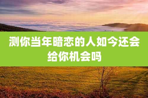 测你当年暗恋的人如今还会给你机会吗