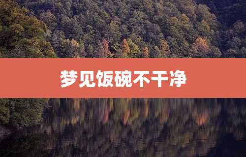 梦见饭碗不干净