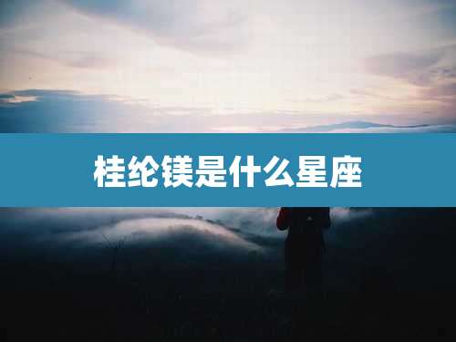 桂纶镁是什么星座