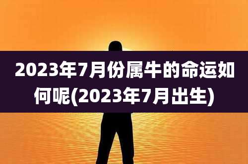 2023年7月份属牛的命运如何呢(2023年7月出生)