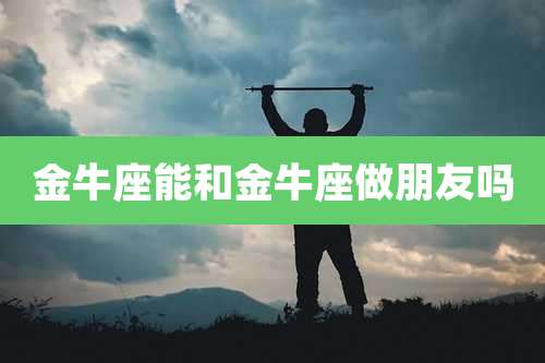 金牛座能和金牛座做朋友吗