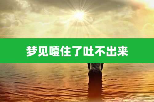 梦见噎住了吐不出来