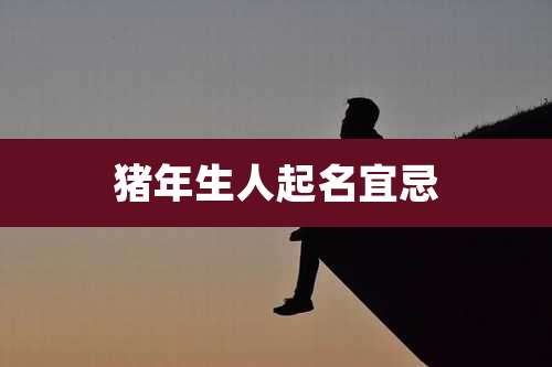 猪年生人起名宜忌