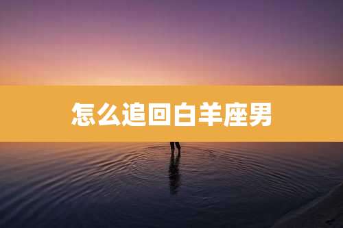 怎么追回白羊座男