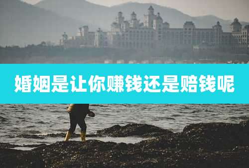 婚姻是让你赚钱还是赔钱呢