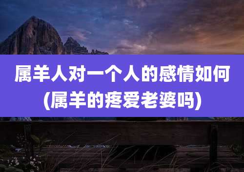 属羊人对一个人的感情如何(属羊的疼爱老婆吗)