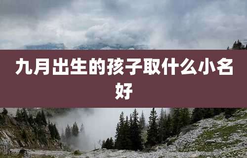 九月出生的孩子取什么小名好