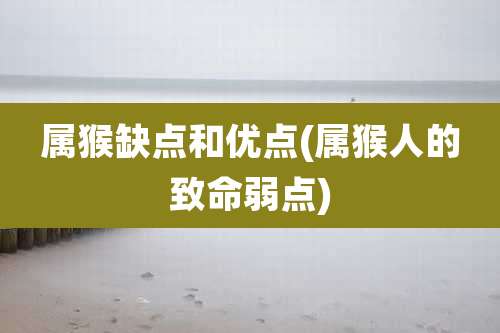 属猴缺点和优点(属猴人的致命弱点)