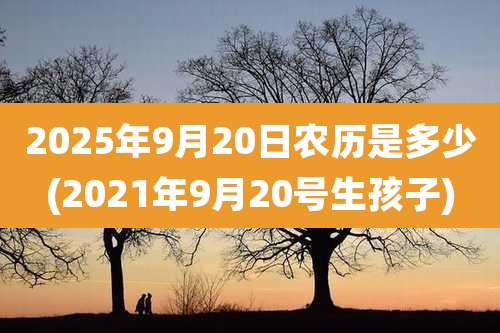 2025年9月20日农历是多少(2021年9月20号生孩子)