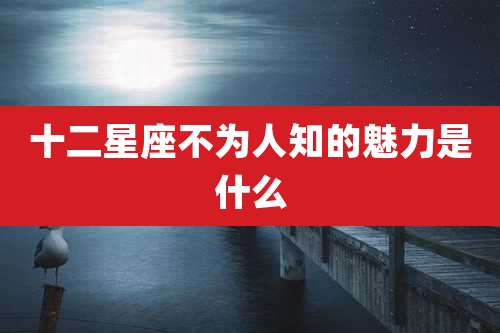 十二星座不为人知的魅力是什么